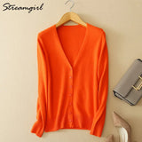 Women's Cashmere Cardigan For Women Long Sleeve Knitted Female Cardigans Short Ladies Cardigans Women's Sweater Autumn