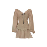 Sweet Temperament V Neck Waist Dress Gentle Style Unique Beauty Thin A-Dress Women's Summer