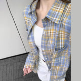 Plaid Shirt 2025 Spring And Autumn Loose Retro Top Design Feel Heavy Coat