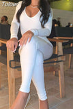 Skinny Yoga Jumpsuit Solid Color Long Sleeves Ribbed Bodysuit Casual Gym Fitness Running One Piece Overalls