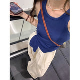 Dress With A Complete Set Of Fashion Net Red Fried Street Small Man Salt System Wearing A Vest Top Broad Leg Pants Two