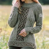 2025 3D Digital Print Round-Neck Sweater Knitted