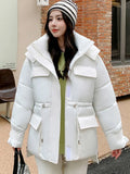 Warm Parka Snow Coat Women's 2022 Fashion Thicken Winter Hooded Loose Long Jacket Female Windproof Rainproof Warm