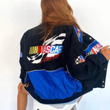 Contrast Color Print Zipper Sports