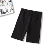 Cycling Shorts Thin Fitness High Waist Biker Shorts Summer Slim Knee-Length Bottoms Black Women's Cycling Shorts