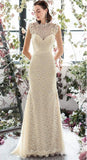 Elegant Full Lace Floral Sleeveless Evening