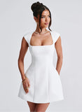 Women's Suspension Sleeveless Wapped Chest Dress Back