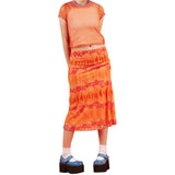 Women's Y2K Printed Midi Skirt 90s Hurajuku High Waist Cute E-Girl Streetwear Summer Goth Maxi Long Pencil