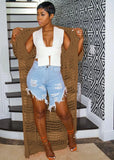 Knit Hollow Out Long Cardigans with