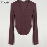 Long Sleeve Women T-Shirt 2023 High Stretch Slim Sexy Casual T Shirt Woman Cotton White Tee Lady Tops Women Clothing