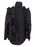 Fashion Women's Shirt Lapel Single Braested Long Sleeve Spliced Bow Hollow Out Black Blouse Female Spring 2023 New