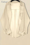 Hollow Sun Protection Chiffon Shirt Sexy Strap Tank Top Lace up Wide Leg Pants Three Piece Elegant Women's Pants Set