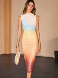 New Women's Gradient Bag Hip Sleeveless