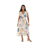 Toloer 24 Spring / Summer Flower Print Single Breasted Dress