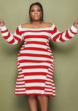 Plus Size Stripes Mermaid Party