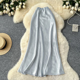 Sensed With The Frontal Half-Dress Woman 2025 New Light Luxury High-Rise Thin A-Word Bag With A Long Skirt With A Long
