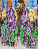 Loose Stiching Plaid Print Long