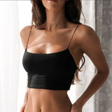 Fashion Womens Summer Camis Tanks Tops Sleeveless Cotton Bustier Unpadded Bandeau Bra Vest Crop Top Seamless Bralette