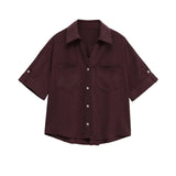 Summer 2025 New Women's Fashion Casual Linen-Blend Shirt