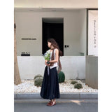 Atmosphere Is Simple To Wear A Vest Top In The Long And Elegant Temperament Casual Half-Dress Women's