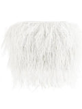 Patchwork Feathers Vest For Women Strapless Solid Minimalist Tank Tops Female Summer Fashion Clothes New 2022