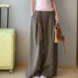 Slim Slimming Waist Sweet Spicy Blouse High-Waisted Penet Broad Leg Trousers