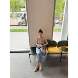 Retro Print Tset Coat Woman 2025 Summer Pure Temperament Holiday High Waist Half-Dress Skirt