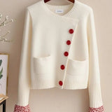 Elegant Sweater Open Shirt Coat Outside Sweater Women's Spring And Autumn New Clothes Loose Gentle Knitting