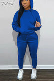 Women's Sporty Tracksuit Autumn Winter Plush Warm Hooded Long Sleeve Hoodie and High Waist Sweatpant Matching Outfit 2 Piece