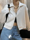 Cropped Zip-Up Jacket-Outfit