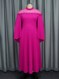 Personality Shawl Collar Collar Folding Skirt Large-Size Temperament Style Party A-Shaped Skirt