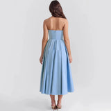 Tube Pleated Midi Dress-Outfit