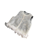 Style Fashion Multifunctional Vest Women Summer Thin Three-Dimensional Lace Sleeveless Open Shirt Embroidery