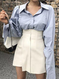 2023 women korea styles high waist Autumn and summer fashion girl's halfbody skirt female mini length