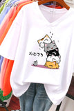 100% Cotton Plus Size T Shirt Anime Short Sleeve Women's Top 2023 Summer Couple Loose Oversized T Shirts Japanese