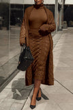 Toloer Knit Long Coat-Outfit
