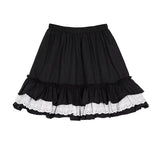 Mall Goth Gothic Lace Ruffle Mini Skirts Womens Harajuku Fairy Grunge Black Pleated Skirt Japanese Lolita