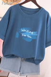 100% Cotton L-6XL T Shirt Letter Print Tshirt Short Sleeve Women's Top Summer Casual Couple O Neck Oversized T