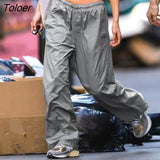 Women's Baggy Cargo Pants Loose Oversized Hippie Drawstring Tech Pants Streetwear Joggers Wide Leg Cloth joggers