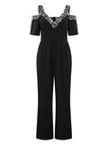 Jumpsuit Women Fashion Elegant Casual Workwear Party Romper Overalls Female Sleeveless Zipper Pocket Design