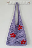 Cut-out Flowers Shoulder Eco Bag-Outfit