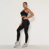 Gym Set Sports Bra and Leggings Jogging Women Set Clothes Seamless Workout Sports Tights Women Fitness Sports