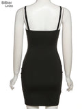 Sisterlinda Spring Party Vacation Birthday Trend Y2K Dress Women Sleeveless Backless Skinny Sexy Nightclub Clubwear Lady