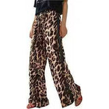 Spring And Autumn Women's Net Red With The Same Leopard Print Splicing Temperament Loose-Legged