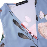 Printed Maxi Dress ZANZEA 2022 Women's Sundress Casual Summer Long Vestido Female V Neck Party Robe Femme Linen Dress