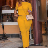Women's Clothing 2025 Summer Short-Sleeved Pit Strip Solid Color Casual Fashion African Large-Size