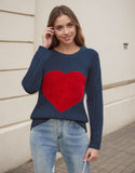 And Winter New Valentine's Day Knitted Shirt Collar Collar Love Velvet Sweater