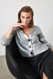 Trendyol Silver Button Detailed Cardigan