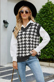 V-Neck Capped Sleeve Knit