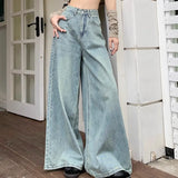 Wide-Legged Jeans Women Spring And Autumn New High-Waisted Loose Thin Trumpet
